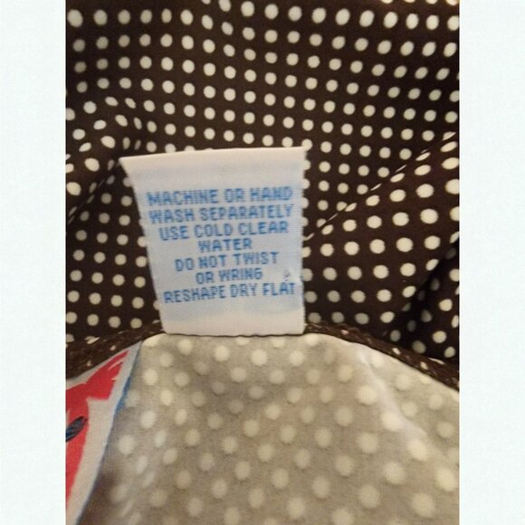 VTG Off the Coast Brown Polka Dot Bikini Bottom – Size 11 High Waist Retro Swim - Picture 8 of 8